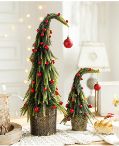 2025 New Design Christmas Tabletop <b>Tree</b> Flocked Xmas Artificial <b>Plastic</b> Christmas <b>Tree</b> and Decorations with Berries - Product Image 2