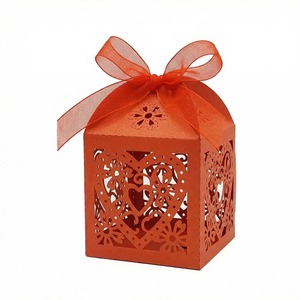 กล่องของขวัญงานแต่งงานแบบตัดด้วยเลเซอร์สุดหรู บรรจุภัณฑ์กระดาษสั่งทำพิเศษ - Product Image 2