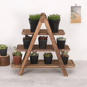 Cake rack, <b>kitchen</b> and hotel food tiered display rack, succulent and toy display rack, custom-made wooden three-tier <b>storage</b> - Product Image 4