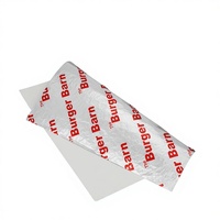 Feuille de papier aluminium souple imprimée de qualité supérieure pour emballage de hamburgers, isolante, anti-graisse et résistante pour la restauration rapide