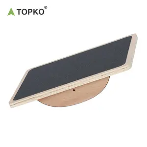 لوحة خشبية محمولة للتمارين الرياضية من TOPKO, لوحة خشبية مربعة للتمارين الرياضية المنزلية ، لوحة توازن خشبية مربعة للتمارين الرياضية
