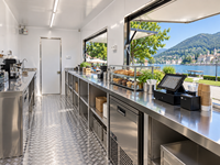 ETODEVICE Cuisine modulaire extérieure en conteneur maritime, bâtiment de restauration personnalisé, restaurant préfabriqué en conteneur maritime
