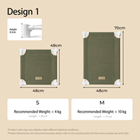 Nouveau design 2026 – Lit surélevé de luxe en silicone antidérapant pour chat, en tissu de lin synthétique, accessoires pour chat, lit pour chien, cadre blanc, ODM
