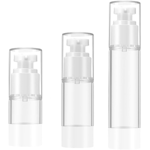 Flacon Airless 15ml 30ml 50ml 80ml 100ml 120ml, Flacon de Lotion Airless Blanc, Pompe Pulvérisatrice en Plastique avec Sérigraphie Cosmétique - Product Image 1