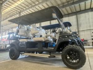 Радужная индивидуальная уличная легальная электрическая тележка для гольфа, багги для гольфа, 6 мест, батарея 72 В, литий-ионная электрическая тележка для гольфа - Product Image 4