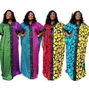 Robes <span class=keywords><strong>en</strong></span> Tissu Wax <span class=keywords><strong>Africain</strong></span> Styles Ankara Boubou Maxi Kaftan 2024 Grandes Tailles Femmes <span class=keywords><strong>Robe</strong></span> Ample Imprimée Patchwork Paillettes - Product Image 5