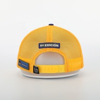 Oem Vente en gros Écusson de broderie personnalisé Logo 5 panneaux Casquette en maille de coton Casquette de camionneur Conception de haute qualité Écusson tissé Gorras de sport