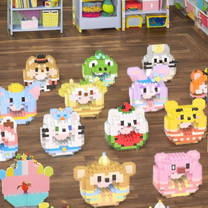 Mini ABS Plastic Educational DIY Model Toy Building <strong>Blocks</strong> Damo Egg Cartoon Anime Kulomi Cinnamon Dog Puzzle Assembly 40-Piece - Product Image 2