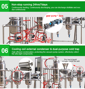 Film essuyé Distillation moléculaire à court trajet purifie les extraits de plantes sensibles à basse température en préservant les composés actifs - Product Image 2