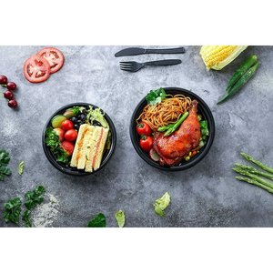 Contenants ronds micro-ondables sans BPA de 900 ml avec couvercles, boîte de rangement en plastique pour aliments - Product Image 6