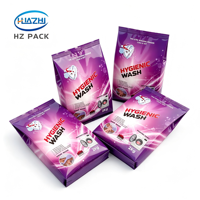 Sachet à soufflet latéral thermosoudé de haute qualité pour poudre détergente, pochette anti-humidité, impression hélio, taille personnalisée