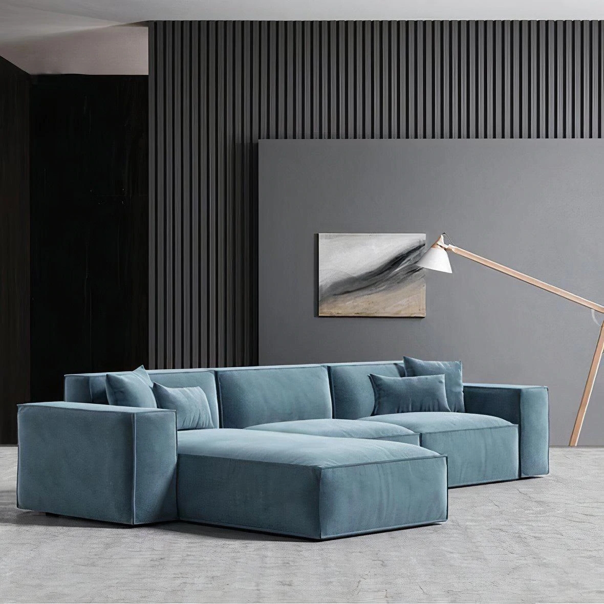 Green high quality premium luxury furniture lounge Italian modern fabric velvet sofa set sofas living room