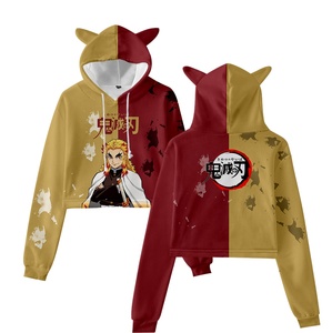 <span class=keywords><strong>Sweat</strong></span>-shirt à capuche Demon Slayer d'anime japonais avec oreilles de chat, <span class=keywords><strong>sweat</strong></span>-shirt de dessin animé pour adolescents, garçons et filles, costume de cosplay, <span class=keywords><strong>sweat</strong></span>-shirts à capuche - Product Image 3