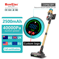 Aspirateur à main sans fil électrique avec logo personnalisé, filtre HEPA, forte aspiration, batterie rechargeable, autonomie de 30 à 60 minutes