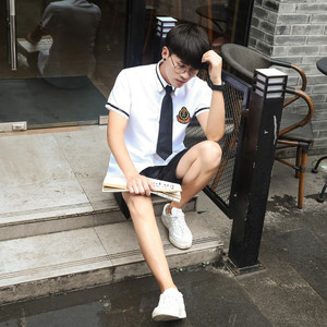 Conjunto de uniforme escolar para niños y niñas, uniforme JK de algodón de verano estilo coreano, traje para fotografía de graduación Smlxlxxl - Product Image 4