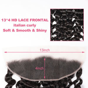 Paquetes de cabello humano brasileño de onda profunda 13x4 con cierre Paquetes de cabello humano Remy con cierre de encaje Extensiones de cabello humano Queen <span class=keywords><strong>Mary</strong></span> - Product Image 3