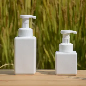 Fournitures d'hôtel 400ml 250ml shampoing lavage du visage mousse pompe bouteille compostable bouteille de paille de blé