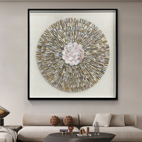 Vente en gros d'usine, art en coquille 3D, style moderne, fait main, haut de gamme, pour la décoration du salon et des hôtels
