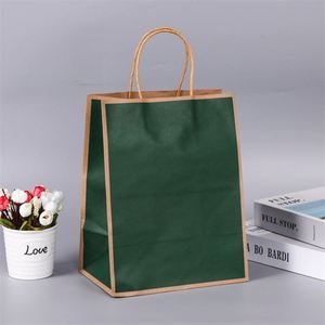 Sac en papier kraft brun pour emballage alimentaire de luxe, logo personnalisé imprimé à l'écran pour pizza, cadeau, shopping, papier artistique personnalisable - Product Image 6