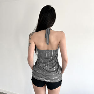 Top Halter Y2K para Mujer 2026, Tejido Transpirable, Estilo Retro Urbano, Espalda Descubierta, Sexy, para Salir de Fiesta - Product Image 5