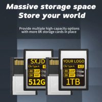 Carte mémoire professionnelle Cfexpress de type B jusqu'à 256 Go, 512 Go, 1 To, 2 To, qualité cinéma, vidéo 8K, stock disponible