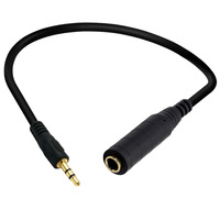 Drop Shipping Câble d'extension audio 6.35mm femelle vers 3.5mm mono mâle Jack Stereo HiFi Mic