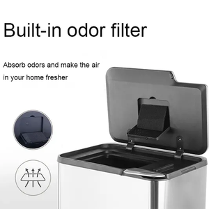 Papelera <span class=keywords><strong>de</strong></span> Reciclaje <span class=keywords><strong>de</strong></span> <span class=keywords><strong>Tres</strong></span> <span class=keywords><strong>Compartimentos</strong></span>, <span class=keywords><strong>Cubo</strong></span> <span class=keywords><strong>de</strong></span> Compost Pequeño <span class=keywords><strong>de</strong></span> 3L, <span class=keywords><strong>Cubo</strong></span> <span class=keywords><strong>de</strong></span> <span class=keywords><strong>Basura</strong></span> <span class=keywords><strong>de</strong></span> Cocina <span class=keywords><strong>de</strong></span> Gran Tamaño, 2 Capas, 60L - Product Image 4