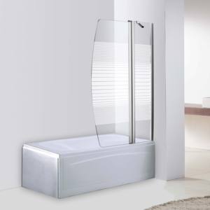 Porta Doccia <span class=keywords><strong>Angolare</strong></span> a 180 Gradi, Vetro Temperato 6mm, Schermo Doccia Girevole <span class=keywords><strong>per</strong></span> <span class=keywords><strong>Vasca</strong></span> da Bagno - Product Image 4