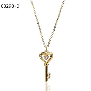 Collier pendentif Amy Amy en argent 925 plaqué rhodium avec strass en cristal, bijoux romantiques pour femmes à porter au quotidien - Product Image 2