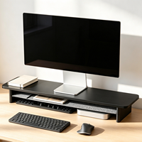 Support d'écran en bois haut de gamme, design modulaire combinable, rangement, hauteur réglable, étagère organisatrice de bureau