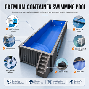 Piscina Modulare Personalizzata in Container per Esterni, Ideale per Resort, Hotel, Cortili <span class=keywords><strong>e</strong></span> Giardini - Product Image 4