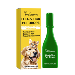 Gouttes anti-puces et anti-tiques pour chiens et chats, protection répulsive, traitement localisé - Product Image 1