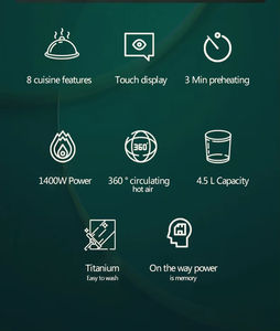 Freidora de Aire Multifuncional de Alta Capacidad 6L y 1400W, Modelo 2026, de Gran Venta, con Doble Potencia Digital Inteligente Alemana - Product Image 5