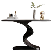 Table console de style italien, légère et luxueuse, en pierre de quartz et métal, avec fonction de démontage, meubles de salon, garantie 1 an