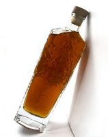 Bouteille en verre gaufré de luxe 500/700/750 ml pour gin artisanal haut de gamme, liqueur vieillie, brandy vieilli en chêne, bourbon whisky