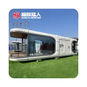 Prefab shippingspace capsule container house panels body 2 bedroom production line