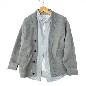 <span class=keywords><strong>Cardigan</strong></span> in maglia stile giapponese casual tinta unita in waffle anti-piega con fodera in <span class=keywords><strong>lana</strong></span>, novità Primavera 2025, da uomo, da donna, per coppia - Product Image 1