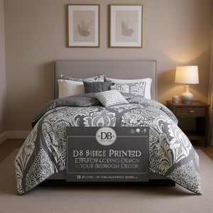 Ensemble de housse de couette imprimée DB 6 pièces, design classique, décoration de chambre à coucher - Product Image 2