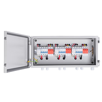 Boîtier de Combinaison Photovoltaïque Solaire TOMZN avec Protection Foudre 3 Entrées 3 Sorties DC 1000V, Fusible MCB 3P, SPD, Boîtier Étanche en Fer