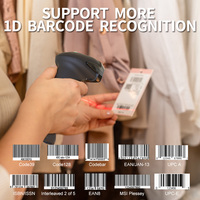 Xincode 1D Lector de código de barras inalámbrico de mano 2,4G Lector de código de barras USB 1D Escáner de código de barras COMS Pistola de escaneo para código de barras de papel