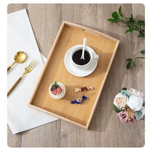 Plateau de service rectangulaire en bambou, bois naturel, pour la maison, la cuisine, la salle à manger, cadeau décoratif - Product Image 4