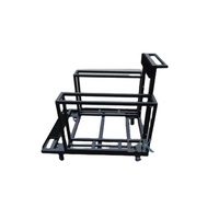 Scène mobile avec chariot pour spectacles en plein air, plateforme de scène simple avec finition moquettée