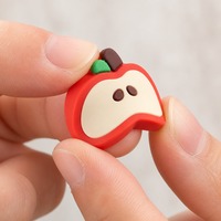 Appelschijf Fruit Thema Zachte PVC Rubber Koelkastmagneet 3D Gepregeerd Schattig Aangepast Logo Koelkastdecoratie voor Huis Keuken Cadeau