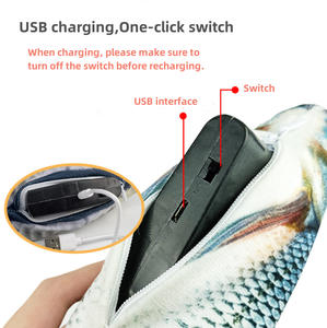 ของเล่นปลาจำลองเหมือนจริงเป็นมิตรต่อสิ่งแวดล้อมชาร์จด้วย USB สำหรับแมวและสุนัขของเล่นสัตว์เลี้ยงสไตล์<span class=keywords><strong>การ์ตูน</strong></span>เหมือนจริง - Product Image 2