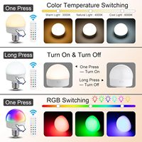 Ampoule LED intelligente E27 RGB colorée avec charge de type C, excellente ampoule d'urgence, lampe de camping