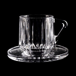 Boba en verre de cristal personnalisé, modèle Unique, Vintage, conception chinoise turque/japonaise, réutilisable, bulle de lait, service à thé avec soucoupes, vente en gros - Product Image 6