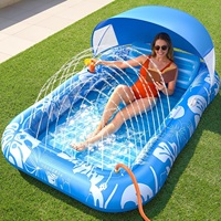 Lit flottant gonflable noir personnalisé pour l'été, chaise longue de piscine extérieure pour bronzer, radeau gonflable pliable