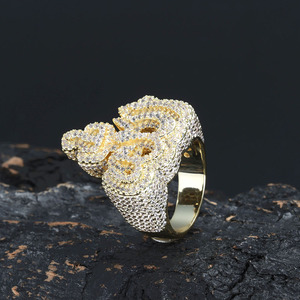 Hip Hop <b>Fire</b> Talisman Zircon Ring Fashion Trend Personality Jewelry Men's Ring - Product Image 2