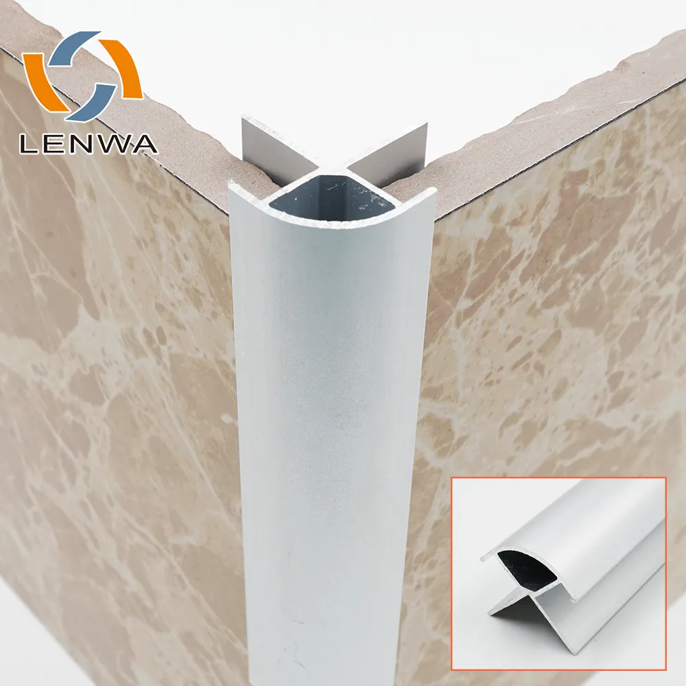 LENWA D'extrusion Usine Coin Extérieur En Aluminium pour L'assemblage et la Finition Coins Extérieurs.