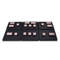 Ensemble de présentoirs à bijoux modernes Jinsky de luxe en microfibre marron recyclable, avec conteneurs de rangement multi-tailles personnalisés pour diamants en vrac